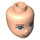 LEGO Leichtes Fleisch Female Minidoll Kopf mit Light Blau Augen und Open Mouth (14015 / 40332)