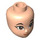 LEGO Light Flesh Female Minidoll Head with Light Brown Eyes (Mulan) (92198 / 103971)