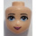 LEGO Leichtes Fleisch Female Minidoll Kopf mit Stephanie Blau Augen, Pink Lips und Open Mouth (11812 / 93212)