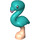 LEGO Licht Vleeskleurig Flamingo met Turquoise Feathers (77363)