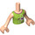 LEGO Light Flesh Friends Olivia, Dark Purple Skirt, Lime Top with Heart Electron Orbitals Friends Torso (92456)