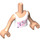 LEGO Light Flesh Friends Torso, with Pink Flowers Pattern (92456)