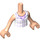 LEGO Light Flesh Friends Torso, with Plaid Shirt (92456)