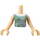 LEGO Light Flesh Friends Torso, with Sand Green Top with White Flowers Pattern (92456)