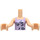 LEGO Lys hudfarvet Friends Torso, med Strap Top med Sort og hvid Blomster Mønster (92456)