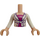 LEGO Leichtes Fleisch Friends Torso, mit Weiß Jacket mit Knot Muster (92456)
