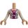 LEGO Helles Fleisch Friends Torso, mit Weiß Jacke mit Knot Muster (92456)