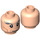 LEGO Lys hud Gandalf the Grey med Hatt og Kappe med Lang Cheek Lines Minifigur Hode (Forsenket solid knott) (3626 / 23097)