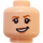 LEGO Leichtes Fleisch Ginny Weasley Schmucklos Kopf (Einbau-Vollbolzen) (3626)