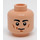 LEGO Light Flesh Gray Squadron Pilot Minifigure Head (Recessed Solid Stud) (3626 / 18083)