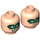 LEGO Light Flesh Green Lantern Minifigure Head (Recessed Solid Stud) (3626 / 19784)