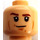 LEGO Lätt Hudfärgad Han Solo med Dark Blå Open Jacka och Dark Brun Ben (Smirk / Breathing Mask) Minifigur Huvud (Infälld solid knopp) (3626 / 34467)