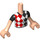 LEGO Leichtes Fleisch Harley Quinn Friends Torso (92456)