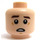 LEGO Leichtes Fleisch Kopf mit Dark Brown Eyebrows und Klein Smile und Scared Dekoration (Einbau-Vollbolzen) (3626)
