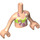 LEGO Leichtes Fleisch Isabella Torso, mit Bikini und Blume Garland Muster (92456)