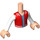 LEGO Light Flesh Jackson - Red Vest Friends Torso (Boy) (73161 / 92456)