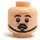 LEGO Beige Léger Jacob Kowalski avec Casque Minifigurine Tête (Montant solide encastré) (3626 / 39910)