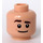 LEGO Leichtes Fleisch Jim Halpert Minifigure Kopf (Einbau-Vollbolzen) (3626 / 100199)