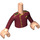 LEGO Light Flesh Julian with Dark Red Outfit Friends Torso (Boy) (38556 / 92456)