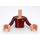 LEGO Light Flesh Julian with Dark Red Outfit Friends Torso (Boy) (38556 / 92456)