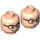 LEGO Leichtes Fleisch Leonard Hofstadter Minifigure Kopf mit transparenten Gläsern (vertiefter massiver Bolzen) (3626 / 22998)