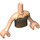 LEGO Helles Fleisch Livi Torso mit Platinum und Gold Sleeveless oben  (92456)