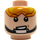 LEGO Lys hudfarvet Luke Skywalker Hoved med orange Beskyttelsesbriller og Chin Strap (Forsænket solid knops) (3626 / 47214)