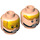 LEGO Licht Vleeskleurig Luke Skywalker Hoofd met Oranje Goggles en Chin Strap (Verzonken Solid Stud) (3626 / 47214)