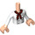 LEGO Licht Vleeskleurig Mia Torso, met Wit Chef met Buttons en Rood Sjaal Button Patroon (35677 / 92456)