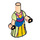 LEGO Light Flesh Micro Body with Long Skirt with Mulan Yellow Dress (61238)