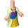 LEGO Chair légère Micro Corps avec Longue Skirt avec Mulan Jaune Dress (61238)