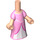 LEGO Leichtes Fleisch Micro Körper mit Lange Skirt mit Pink Dress (66570)