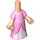 LEGO Light Flesh Micro Body with Long Skirt with Pink Dress (66570)