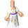 LEGO Light Flesh Micro Body with Long Skirt with White dress (66566)