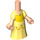 LEGO Light Flesh Micro Body with Long Skirt with Yellow Dress (66576)