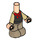LEGO Leichtes Fleisch Micro Körper mit Trousers mit Schwarz oben mit rot Bow (66408)