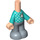 LEGO Licht vleeskleurig Micro Body met Broek met Turquiose Dotted Shirt (75618)