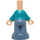 LEGO Licht vleeskleurig Micro Body met Broek met Turquiose Dotted Shirt (75618)