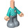 LEGO Leichtes Fleisch Micro Körper mit Trousers mit Turquiose Dotted Shirt (75618)