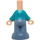 LEGO Leichtes Fleisch Micro Körper mit Trousers mit Turquiose Dotted Shirt (75618)