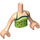 LEGO Carne claro Mini Doll Torso con Halter Parte superior (92456)