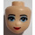 LEGO Light Flesh Minidoll Head with Anna Blue Eyes, Red Lips and Closed Mouth (12222 / 95872)