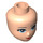 LEGO Light Flesh Minidoll Head with Anna Blue Eyes, Red Lips and Closed Mouth (12222 / 95872)