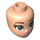 LEGO Leichtes Fleisch Minidoll Kopf mit Dark Tan Augen und Dark Pink Lips (Belle) (92198 / 101824)
