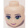 LEGO Leichtes Fleisch Minidoll Kopf mit Emma Green Augen, Pink Lips und geschlossen Mouth (11819 / 98704)