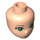 LEGO Light Flesh Minidoll Head with Emma Green Eyes, Pink Lips and Closed Mouth (11819 / 98704)