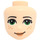 LEGO Leichtes Fleisch Minidoll Kopf mit Green Augen und Freckles (37292 / 92198)