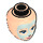 LEGO Light Flesh Minidoll Head with Light Blue Eyes, Pink Lips and Beauty Mask (17743 / 92198)