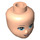 LEGO Leichtes Fleisch Minidoll Kopf mit Medium Azure Augen, rot Lips und Open Smiling Mouth (16548 / 92198)