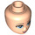 LEGO Leichtes Fleisch Minidoll Kopf mit Stephanie Blau Augen, Pink Lips und Open Mouth (11812 / 93212)